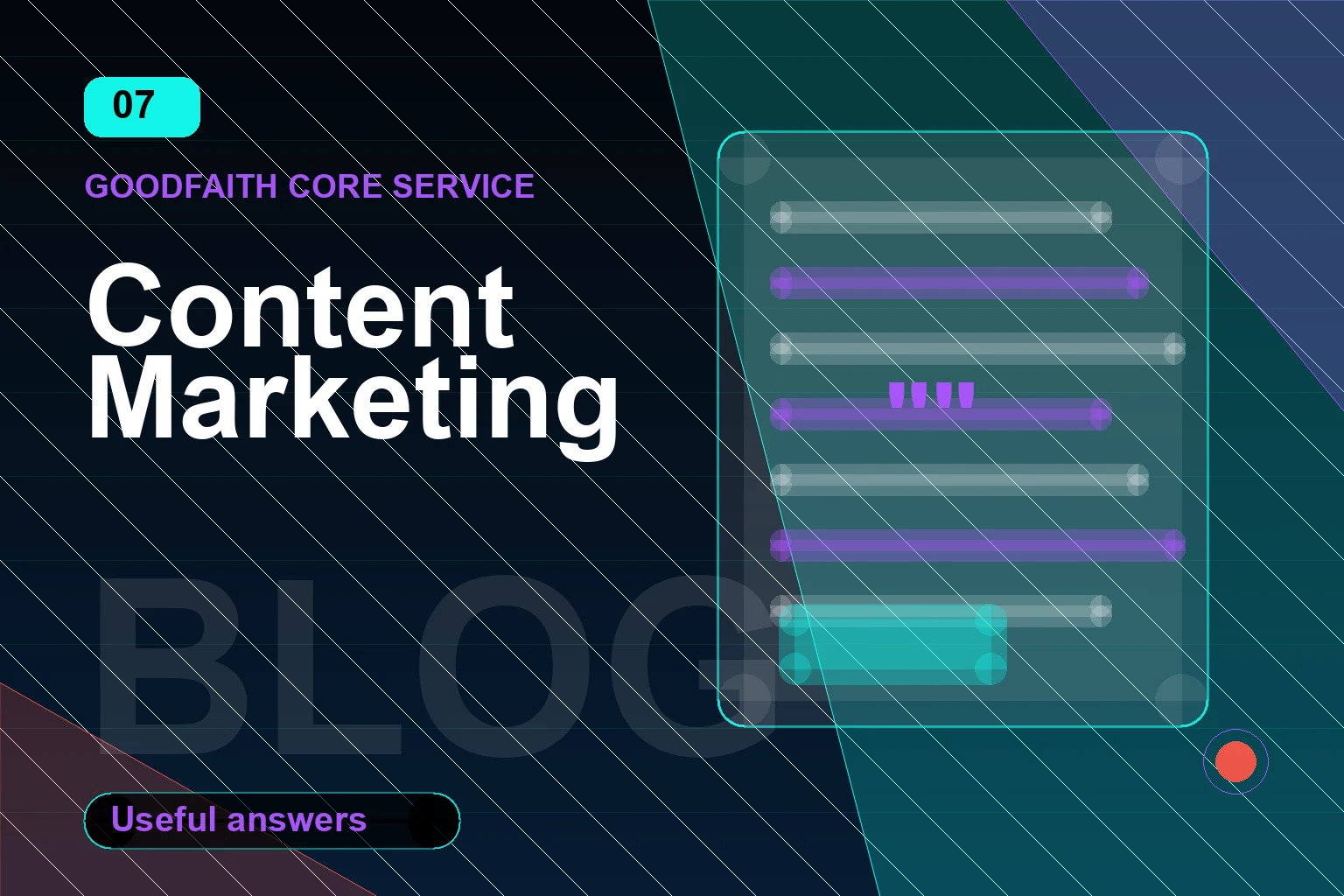 Content Marketing service visual for Goodfaith Branding and Digital Marketing