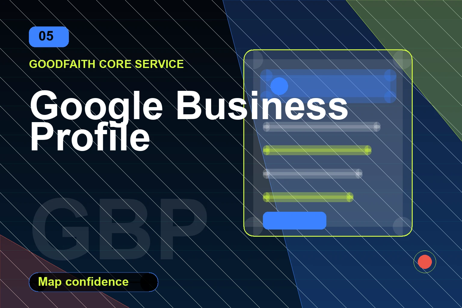 Google Business Profile service visual for Goodfaith Branding and Digital Marketing